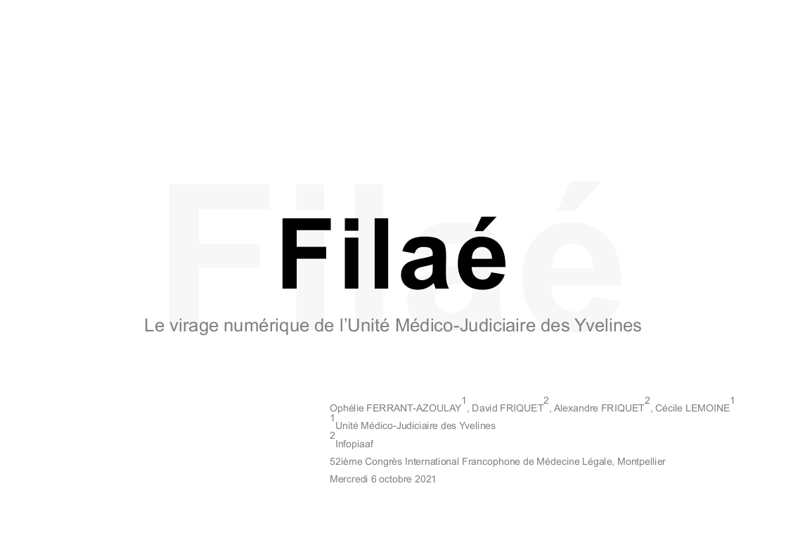 Première diapositive de la présentation